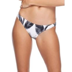 Body Glove Women's Black And White Traditional-Rise Bikini Bottoms