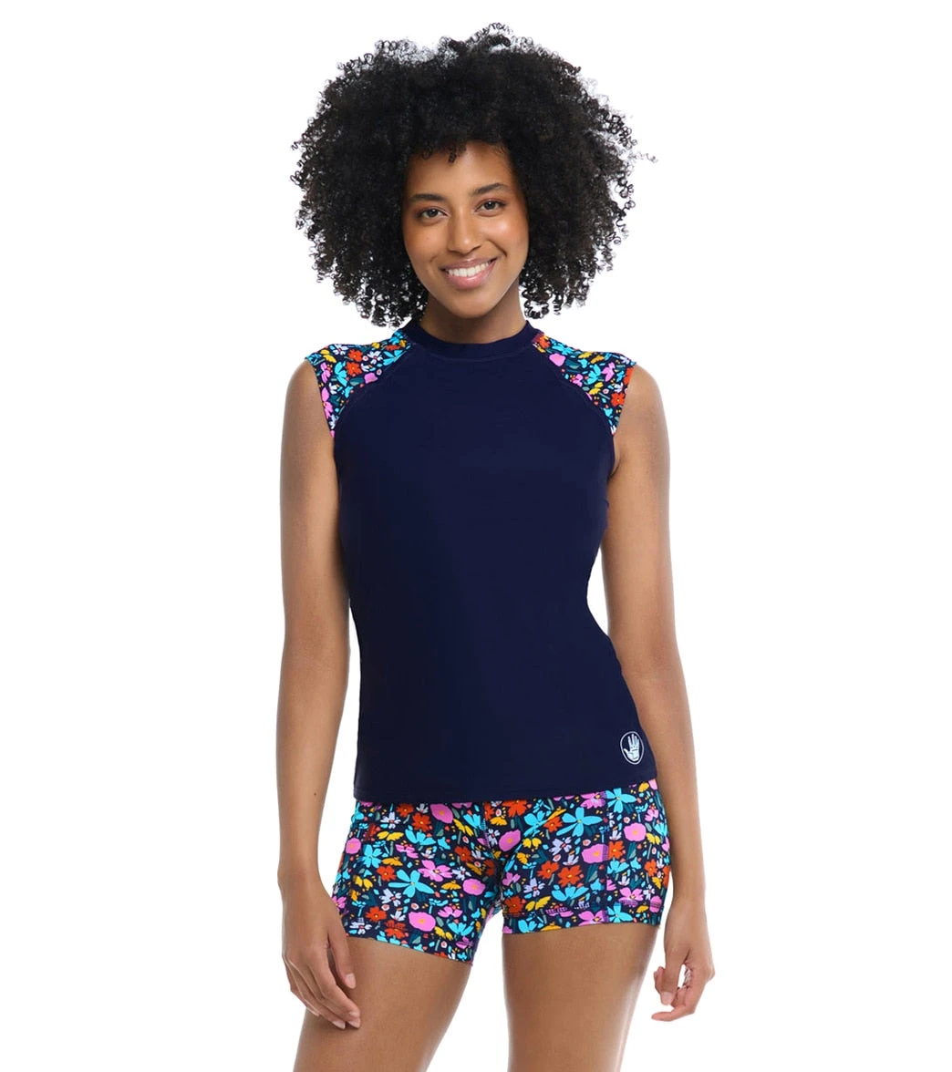 Body Glove Women's Vivid Field Exhale Short Sleeve UPF 50 Rashguard