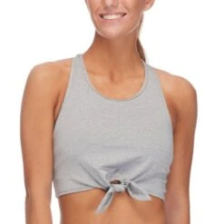 Body Glove Heather Harmony Sports Bra In Light Heather Grey