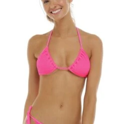 Body Glove Sorbet Kali Slider Bikini Top In Electric Pink